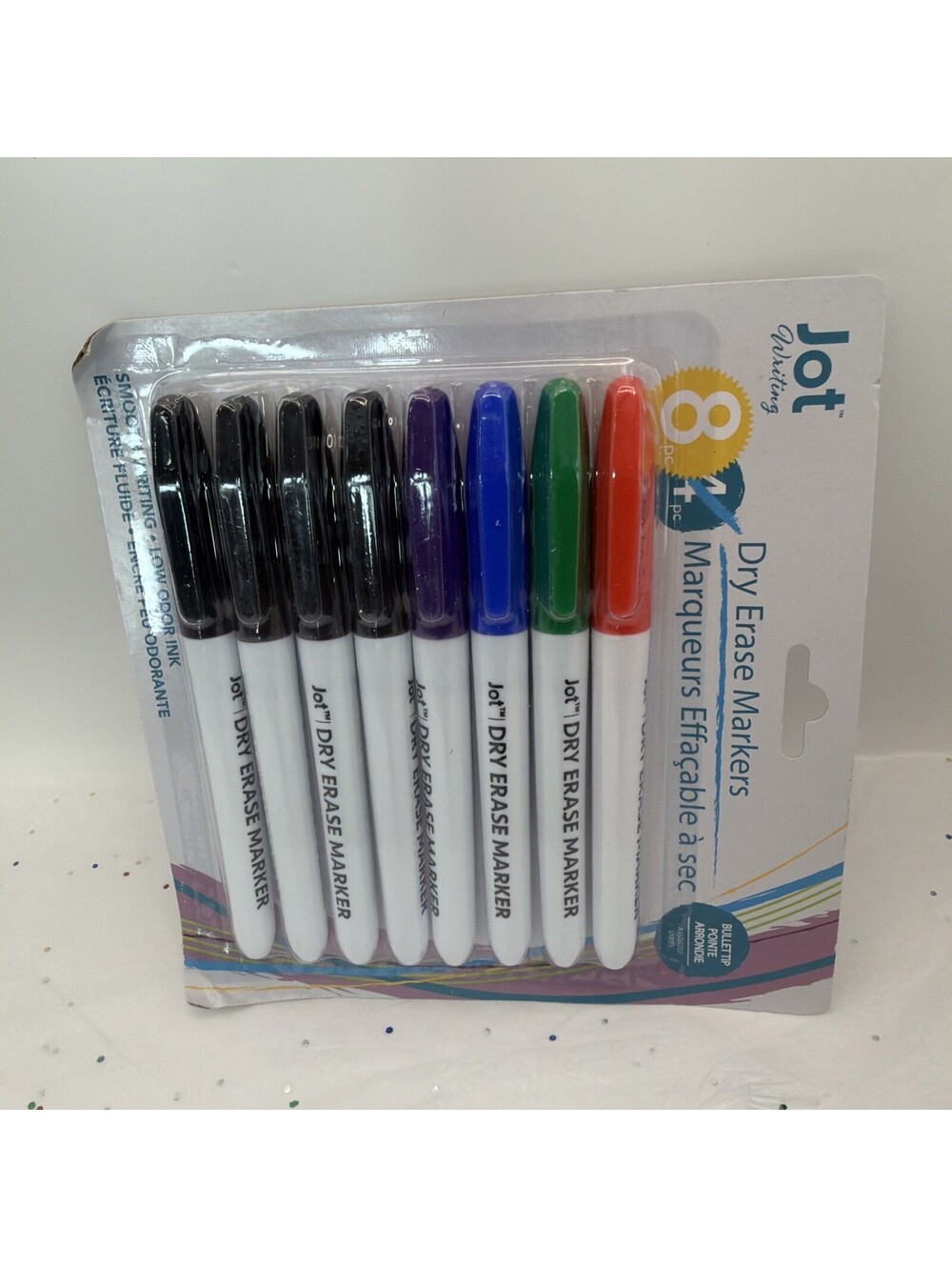 Jot Dry Erase Markers Assorted Colors Chisel Tip 8 pk Brand New Dry Erase Marker
